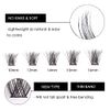 Individual Lashes 72 Cluster Lashes 3D False Eyelashes Natural Look D Curl Reusable Fluffy Individual Cluster Lashes Soft Eyelashes DIY Cluster Eyelash Extensions Mix 10-16MM-DM17