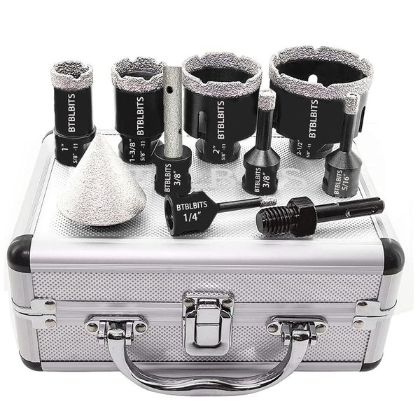 Diamond Core Drilling Bits Set for Porcelain Ceramic Tile Granite Hole Saw Kit