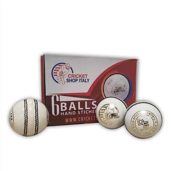 DANIAL SPORTS T20 Cricket Ball 156 g, Weiß Farbe, 6 Bälle Pack