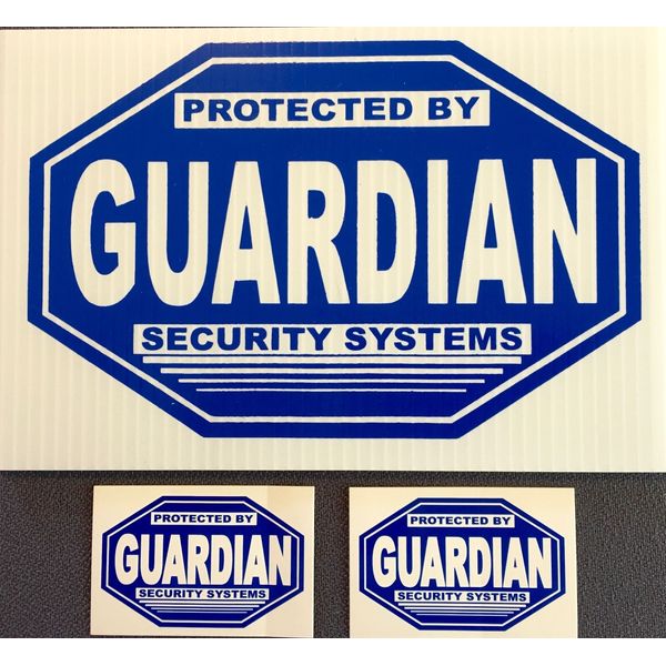 1 Guardian Security Sign + 2 Decals - SECURITY SIGN- #PS-412