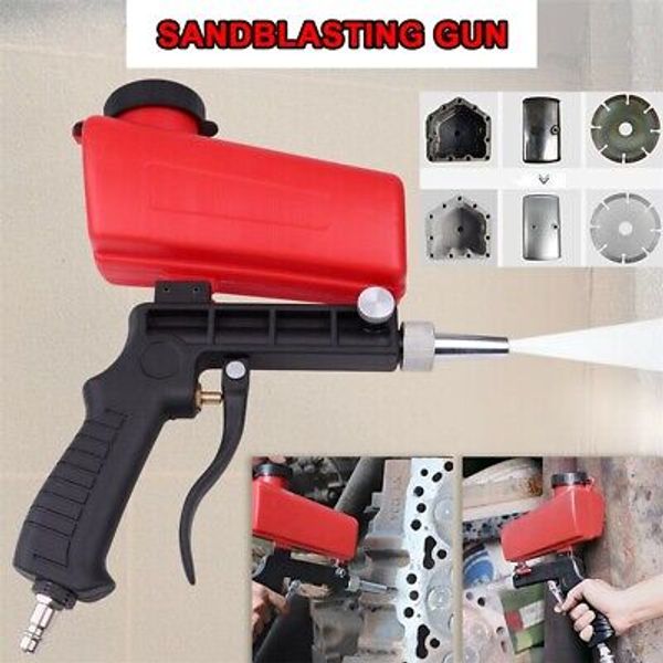 1/4" Air Sandblasting Gun Hand Held Sand Portable Blaster Shot Media Blasting US