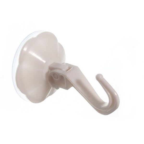 8 x Suction Hooks Lever SNAP ON Type White Plastic 50MM 2 INCH