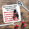 Motorcycle Biker Coaster. Funny Motorbike Mat