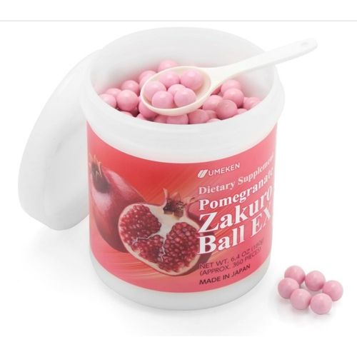 Umeken Pomegranate Extract Zakuro Balls 360, 1 bottle for 2 months, Chewable supplement containing natural vitamins, minerals, citric acid, and tannin for skin care Genuine delivery Direct delivery from the United States