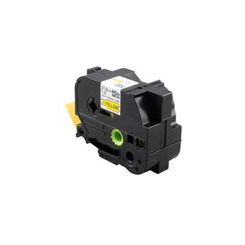 Brother HSe661E 31mm (1.2in) Black on Yellow 3:1 Heat Shrink Tube
