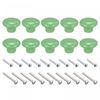 sourcing map 38x28mm Ceramic Drawer Knobs, 10pcs Mushroom Shape Door Pull Handles Green