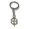 FizzyButton Gifts Silver Tone Four Leaf Clover Keyring/Bag Charm in gift bag