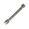 Flexible Tap Hose Connector 15mm x 1/2" Compression 150 Long Silver (150mm)