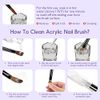 Saviland 3PCS Acrylic Nail Brush - Size 2/4/6 Nail Brush for Acrylic Powder, Zebra Handle Wooden Acrylic Brush for Nails, Nail Art Brush for Acrylic Nails, Acrylic Brush Set for Nail Carving&Extension