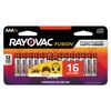 Rayovac 82416LTFUSK Fusion Advanced Alkaline Batteries, AAA, 16/Pack