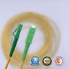 Elfcam - Fiber Optic Cable SC/APC to LC/APC OS2 Simplex Singlemode LSZH, Yellow (25m)