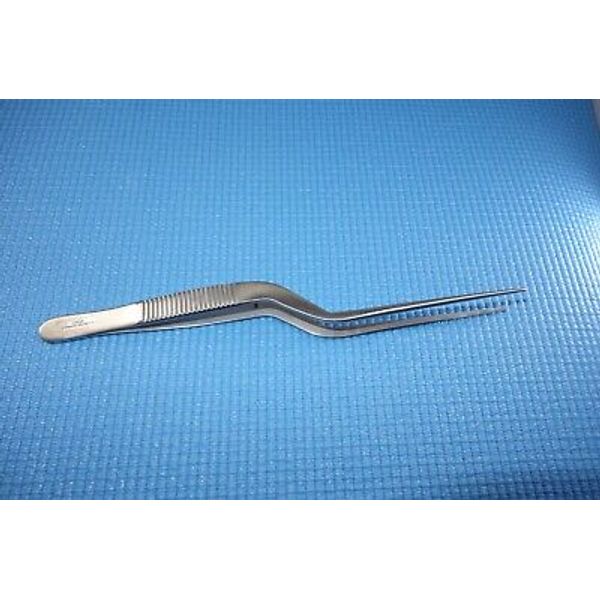 Codman 30-1201 D'ERRICO  8 3/4" Bayonet Style 1x2 teeth Dressing Forceps