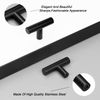 Probrico 10 Pack Single Hole 2inch Length Black Kitchen Cabinet Knobs Stainless Steel Drawer Knobs Bedroom Dresser Knobs