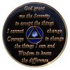 Sobriety Chip AA Transition Blue Crystallized (6 Year)