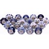 Indian 30 PC Blue White And Blue Vintage Cermic Knobs Drawer Pull Cupboard Door