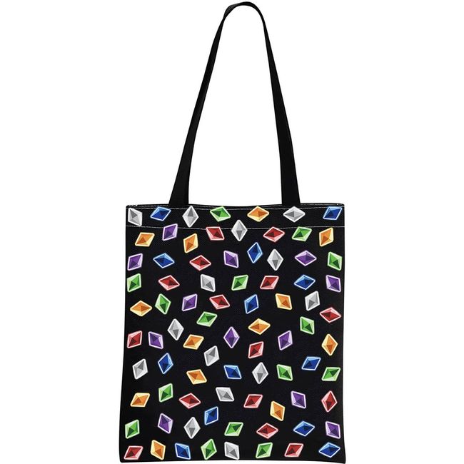 Videospiel-Geschenk, Sim-Spiel-Geschenk, lustige Gaming-Reißverschlusstasche, Sims 4, Plumbob-Muster, Make-up-Tasche für Gamer, Plumbob Pattern Tote EU, Kosmetiktasche mit Druck