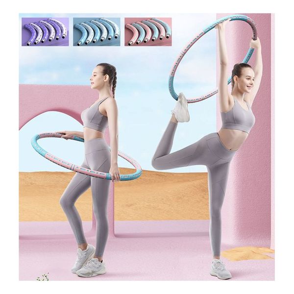 Hula Hoop Indoor Home Training Equipment Noiseless Sports Acupressure Hula Hoop Smart Hula Hoop Belly Fat Household Indoor 370037EA _323CB, Blue White