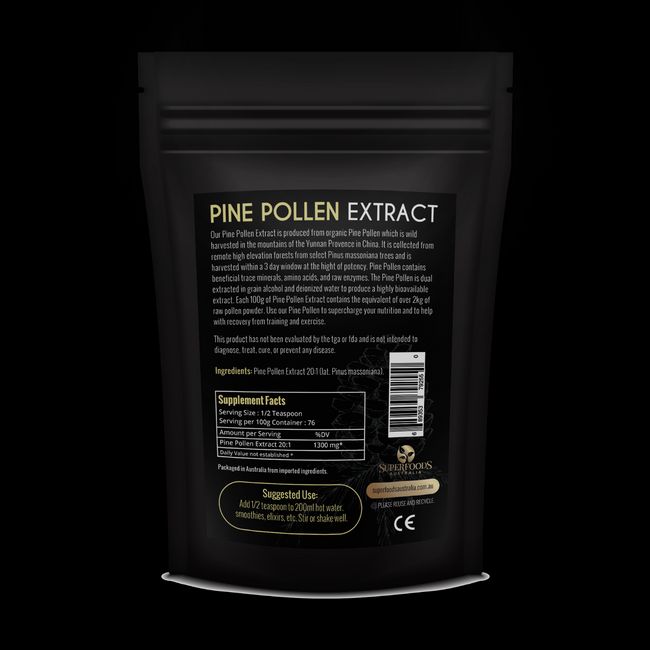Wildharvested pine pollen powder & extracts
