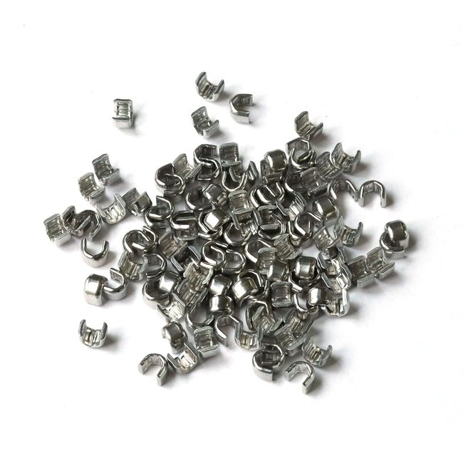 Y.K.K F2-215 Fastener Fasteners Top Stop Parts, 50 Pieces, Metal/4-5 Compatible, Nickel