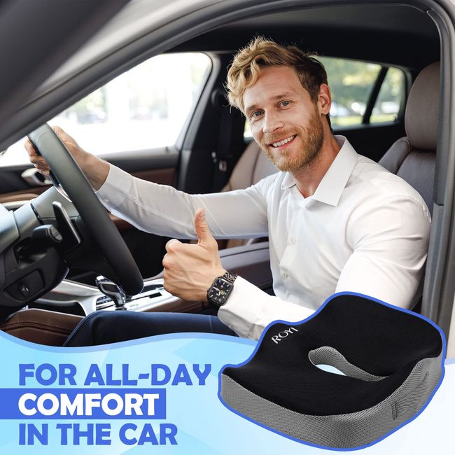 Seat Cushion and Lumbar Cushions for Car, Trucks, Buses -Aids Back Pain,  Sciatica