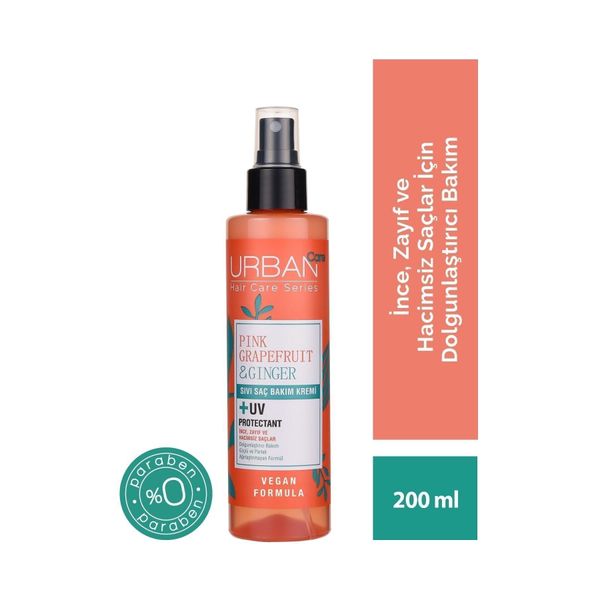 Dolgunlaştıran Pink Grapefruit&ginger Ince Telli Saçlar Sıvı Saç Bakım Kremi-vegan-200ml