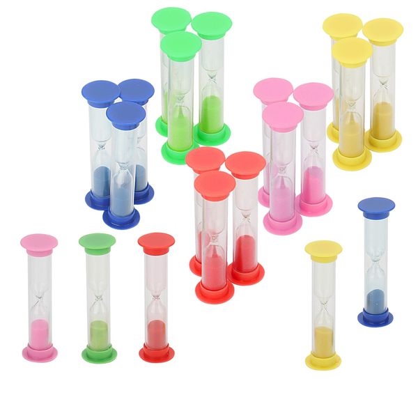 MUKCHAP 20 PCS 1 Minute Small Sand Timer, 5 Colors Sandglass Clocks Timer, Plastic Hourglass Timer for Home