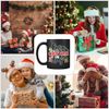 Getagift Crazy Christmas Lady, Black Satin Cup/Mug.