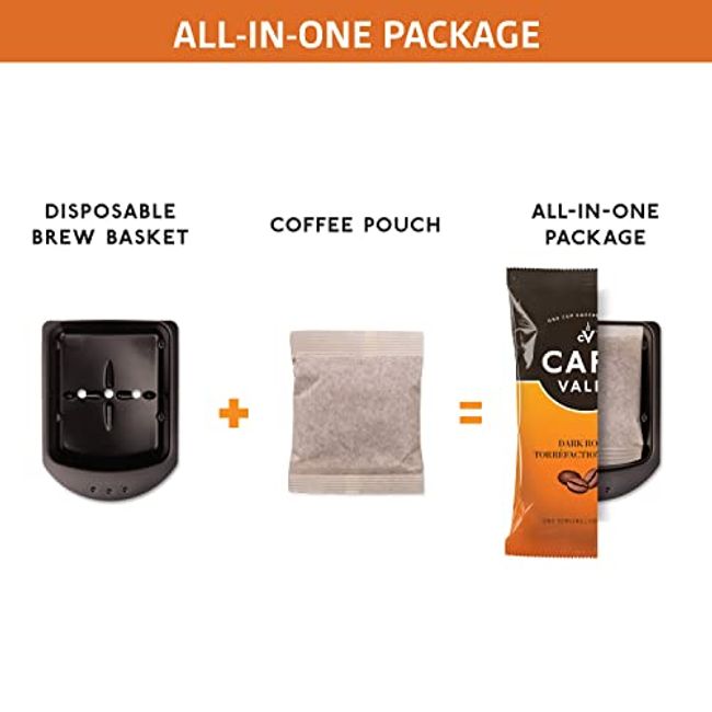 Café Valet Single Serve Coffee Maker, Brews 10 Ounces of Coffee or Hot  Water, Compatible Coffee Packs