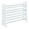20 Pair Classic White Floor Plastic Shoe Rack Laundry Room Entryway Organizer