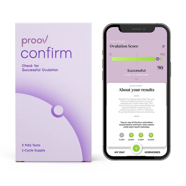 Proov PdG - Progesterone Metabolite – Test | Only FDA Cleared Test to Confirm Successful Ovulation at Home | 1 Cycle Pack | Works Great with Ovulation Tests | 5 PdG Test Strips