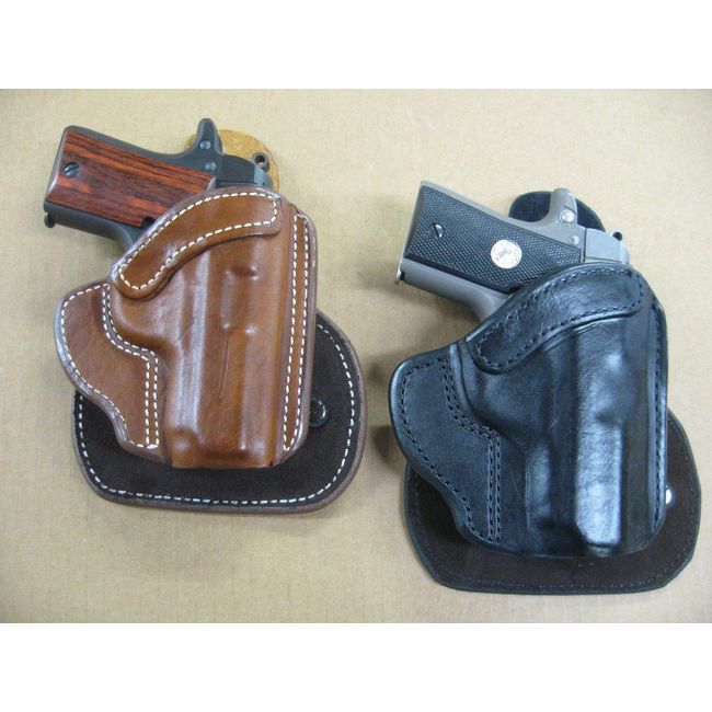 Azula All Leather Molded Paddle Holster CCW OWB for S&W Shield 9mm / .40 Pistol Black RH