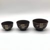 Miyamoto Sangyo Soup Bowl Wood Grain Medium Plum Pattern