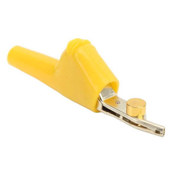 Electrical Test Clips Clip Telecom Communication Test Clamp Replacement with Stripping Needle 25mm Opening J.60043(Yellow)