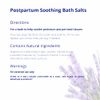 Doctor Butler’s Postpartum Soothing Bath Salts – Epsom Bath Salts for Women for Postpartum Recovery, Hemorrhoids, Discomfort, and Helps Soothe Perineum and Perineal Tissues After Birth (32 oz.)