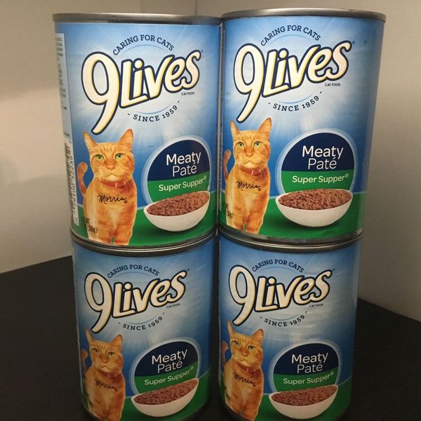 (4) 13 Oz. Cans 9 Lives MEATY PATE SUPER SUPPER  Cat Food Fresh Date Dec 2024