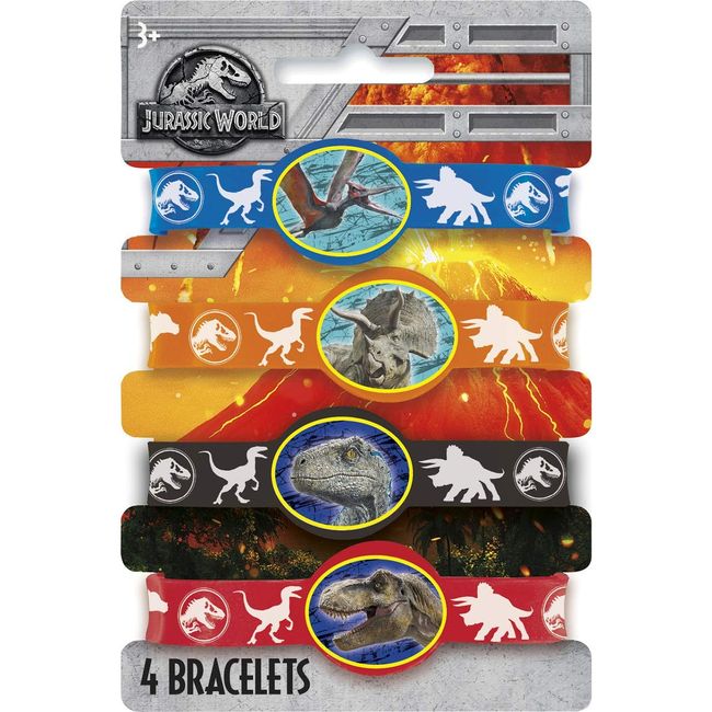 Unique Jurassic World 2 Stretchy Bracelets | Assorted Designs | 4 Pcs