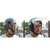 HK 72JAM 3D Competition Shield [Flash Mirror Clear] Jamtec 72 Jam Openable Long Type Polycarbonate Visor UV Protection Hard Coat Universal Shield