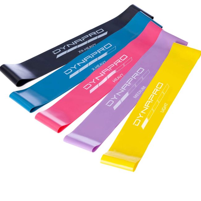 DYNAPRO Resistance Bands- Mini Precision Loop Exercise Bands with 2 Size Options, Perfect for Any Home Fitness Training Program