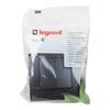 Legrand 396490 NL Double Switch Monobloc, Black, Single