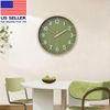 Wall Clocks Battery Operated,Wall Clock Green Gold,8 Inch Wall Clock Silent Non 