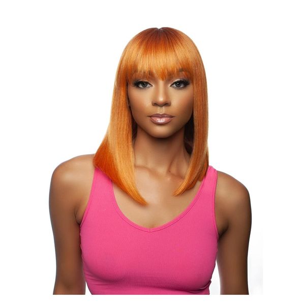 Mane Concept Brown Sugar Human Hair Blend Full Wig - BS1302 RIHANNA BOB 02 (1B)