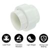 sourcing map 2Pcs 2" UPVC Union Coupling Pipe Fitting (Socket x Socket), UPVC Union Coupling Adapter, Schedule 40 EPDM O-Ring for Irrigation, Pool System, Indoor Plumbing Project (White)