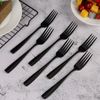 Afromy 12 Pieces Stainless Steel Table Fork Set, Flatware Dinner Forks, Black