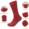 YIGC Heated Socks|Rechargeable Winter Warmers Cotton Thermal Socks RED/MEDIUM