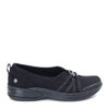BZees Womens Niche Skimmers Ballet Flat, Black Mesh, 7 US