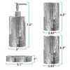 Blue Donuts Bathroom Accessories Set, Toothbrush Holder, Soap Dispenser, Silver,