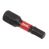Sealey Impact Power Tool Hexagon Screwdriver Bits Hex 4mm 25mm Pack of 3