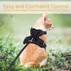 Mesh Small Cat Harness and Leash Set Adjustable Vest Antiescape Proof for  Pet Kitten Easy Control Reflective Puppy Dogs Harness