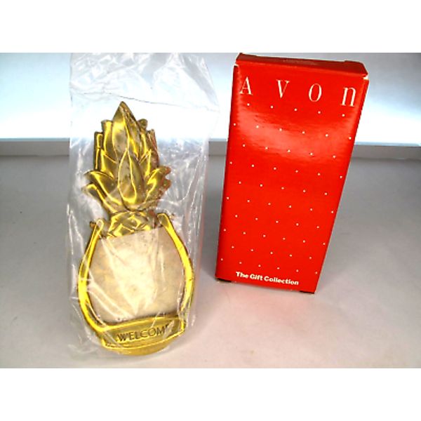 Vintage Avon Solid Brass Pineapple Hospitality Door Knocker, New in Package