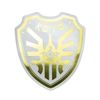 Dragon Quest Metallic Die Cut Sticker Lotto Shield